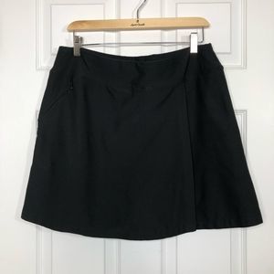 L.L. Bean Tennis Skort Side slit Black Size M